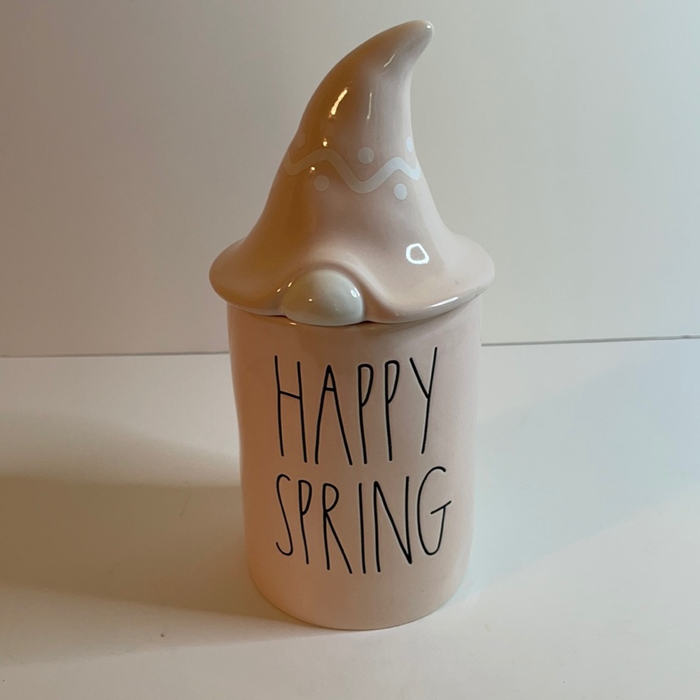 Rae Dunn Pink Happy‎ Spring Gnome Candle